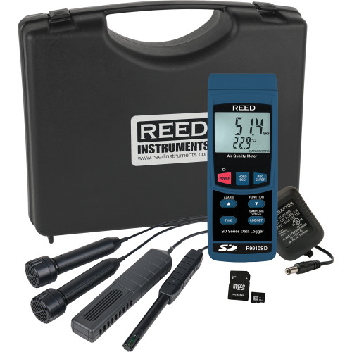 Data Logging Indoor Air Quality Meter Kit w/ SD Card & Power Adapter   R9910SD-KIT