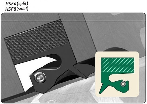 100mm (3.937") Metric Fabric Reinforced Rubber Split Double Lip Viton Oil Seal  100X125X10 HSF4 V