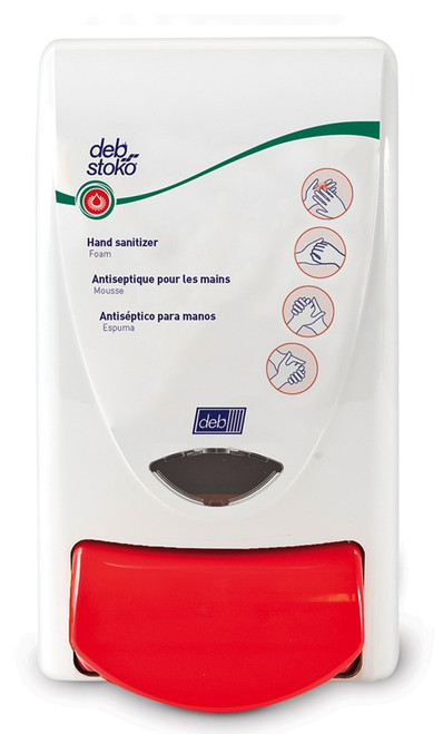 Deb® Instant FOAM Hand Sanitizer 1L Manual Dispenser - White/Red  SAN1LDS