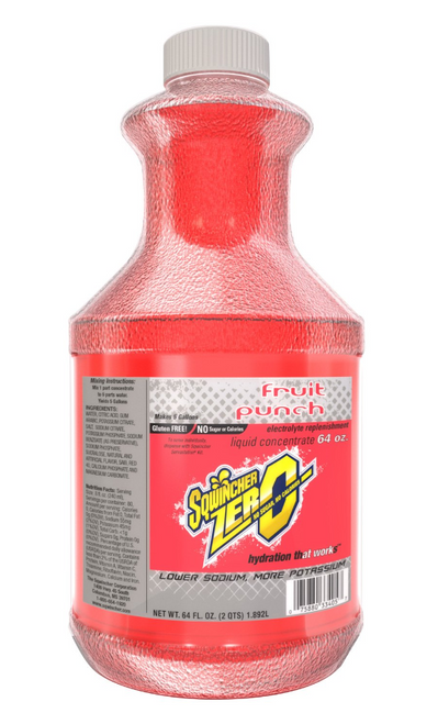 Sqwincher Zero Liquid Drink Concentrate - Fruit Punch 64 oz.   11050502-FP