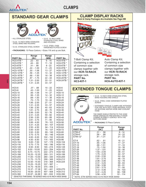 3/8" Thin Band Standard Gear Clamp - S/S Band - Ferrous Screw  HC6-6TB