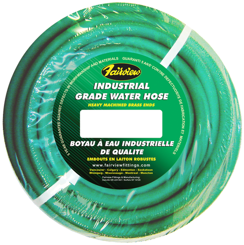 1/2" x 50' "Green Superflex" Low Temp Industrial Water Hose Assembly  WHGL8GRN-50H