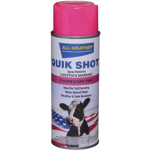 ALL-WEATHER QUIK SHOT FLUORESCENT PINK INVERTED TIP  061112