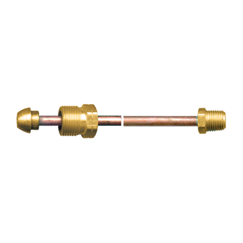 1/4 x 30" Copper Tube - Brass Male Short Nose POL (CGA510) - Male NPT Pigtail  CP-2430