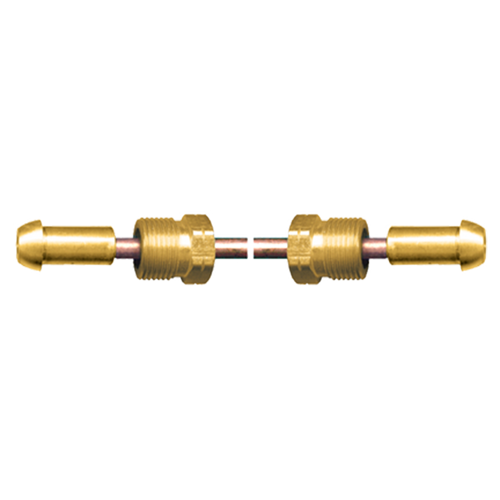 1/4 x 20" Copper Tube - Brass Male Long Nose POL (CGA510) - Male Long Nose POL (CGA510) Pigtail  CP-2520