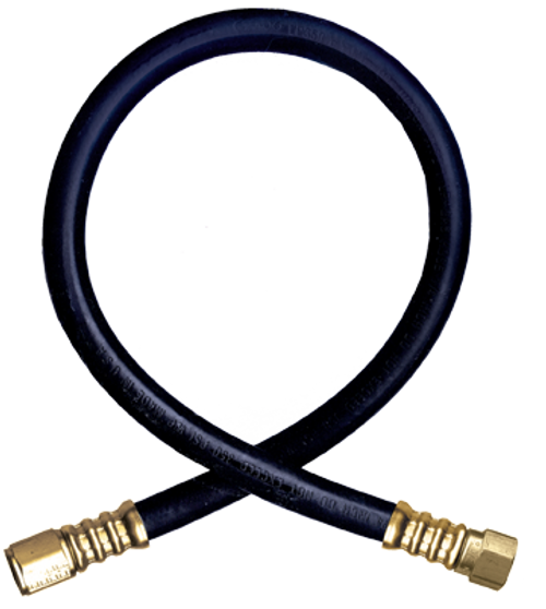 1/4 x 240" Female NPT - Female 45° SAE - Type I Nitrile Rubber Natural Gas Hose Assembly  I4C240FP4FS6