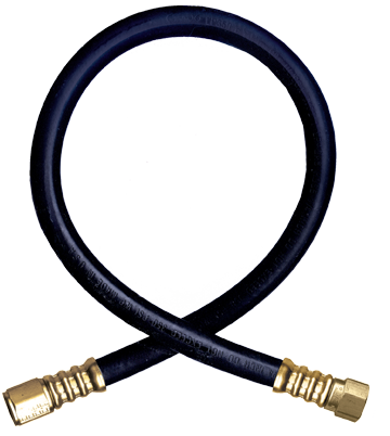 1/4 x 240" Female NPT - Female 45° SAE - Type I Nitrile Rubber Natural Gas Hose Assembly  I4C240FP4FS6