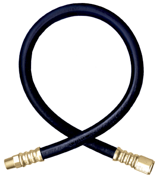 1/4 x 24" Female NPT  - Male NPT - Type I Nitrile Rubber Natural Gas Hose Assembly  I4C24FP4MP4
