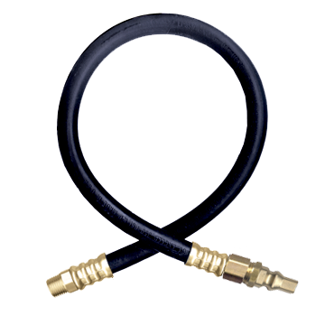 1/4 x 72" Male NPT - Male QD Nipple - Type I Nitrile Rubber Natural Gas Hose Assembly  I4C72MP4QDN