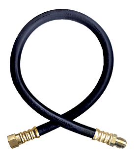 3/8 x 120" Female 45° SAE - Male 45° SAE - Type I Nitrile Rubber Natural Gas Hose Assembly  I6C120FS6MS6