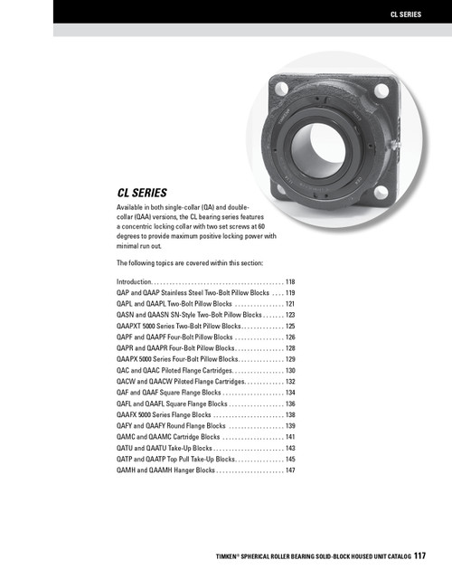 35mm Timken QA Replacement Bearing & Seal Kit - Concentric Shaft Collar - Teflon Labyrinth Seals  QA035KITST