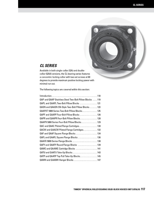 100mm Timken QAA Replacement Bearing & Seal Kit - Two Concentric Shaft Collars - Teflon Labyrinth Seals  QAA100KITST