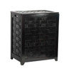 Oceanstar Mahogany Finished Rectangular Veneer Laundry Wood Hamper with Interior Bag product image at NuMercy