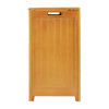 Oceanstar Natural Finished Rectangular Laundry Wood Hamper with interior bag, made of wood, featuring a natural finish and rectangular shape.
