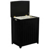 Oceanstar Mahogany Finished Rectangular Laundry Wood Hamper with Interior Bag product image at NuMercy