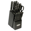 Oceanstar Contemporary 15-Piece Knife Set with Block, Elegant Black