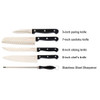 Oceanstar Contemporary 6-Piece Knife Set with Block, Elegant Black
