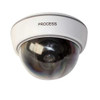 White Dome Dummy Security Camera with Flashing LED, security dummy camera, white security camera.