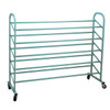 Oceanstar 5-Tier Metal Shoe Rack, Turquoise product image at NuMercy