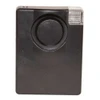 Black 3 In 1 personal alarm with light, rectangular device featuring a circular button and LED light on a white background.