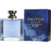 Nautica Voyage N-83 Eau De Toilette Spray 3.4 oz, Nautica, blue bottle, gold cap.