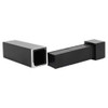 Safety Technology Fashionable Lipstick Alarm Black, sleek black alarm device with silver accents.