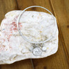 Boise State Broncos Silver Finish Bangle Bracelet with charm, silver color, Boise State brand charm.