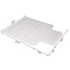 inQ Boutique Home Office Chair Mat for Carpet Floor Protection, 35.4"x 37.4" white mat dimensions.