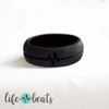 Lifebeats Fearless Heartbeat Silicone Ring Size 10
