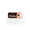 Lifebeats Stay Positive Work Hard and Make It Happen Battery Enamel Pin