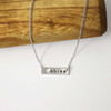 Lifebeats Shine Bar Necklace - Silver Finish