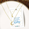 Lifebeats Shoot for the Moon Necklace - Gold Finish