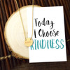 Lifebeats KIND Gold Disk Necklace - Today I Choose Kindness