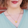 Lifebeats KIND Gold Disk Necklace - Today I Choose Kindness