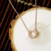 Lifebeats Make Your Own Luck - Dainty Horseshoe Necklace Rose Gold