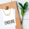 Lifebeats Endure To The End - ETTE Script Necklace