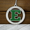 Eastern Michigan Eagles Ornament, green and white logo, circular design, official Eagles team merchandise, Eastern Michigan University.