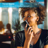 Black phone with a woman, 20000mAh Power Bank Ultra-thin External Battery Pack Phone Charger, portable charger, external battery, phone power bank.