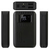 10000mAh Portable Power Bank External Battery Pack Charger Dual USB Charge Ports with LCD Display Flashlight Type C Micro USB Lightning Input Ports