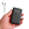 10000mAh Portable Power Bank External Battery Pack Charger Dual USB Charge Ports with LCD Display Flashlight Type C Micro USB Lightning Input Ports