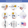 20ft Sectional Al Flagpole with US Flag Ball