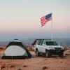 20ft Sectional Al Flagpole with US Flag Ball