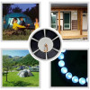 42 LED Solar Flagpole Light, outdoor waterproof landscape lamp with hook for tent camping, solar powered string lights for garden and patio.