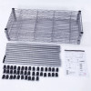 5-Shelf Adjustable Heavy Duty Storage Shelving Unit, steel organizer wire rack with components and instructions for assembly.