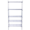 5-Shelf Adjustable Heavy Duty Storage Shelving Unit made of steel with wire rack organizer.