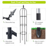 6.2ft Garden Obelisk Trellis; Lightweight Rustproof Plastic-Coated Metal Tall Tower Trellis Stand