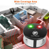 360° Ultrasonic Pest Repeller Electronic Plug-in, black and white device with green and red lights, pest control mouse chaser blocker repellent.