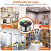 Black and silver 360° Ultrasonic Pest Repeller electronic plug-in device with green and red lights for indoor pest control.