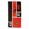 Cleveland Browns NFL Colorblock Personalized Beach Towel