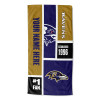 Baltimore Ravens NFL Colorblock Personalized Beach Towel